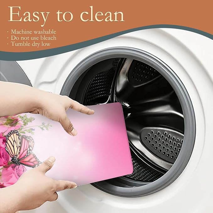 Pink Roses Flowers Dish Drying Mat - Image 5