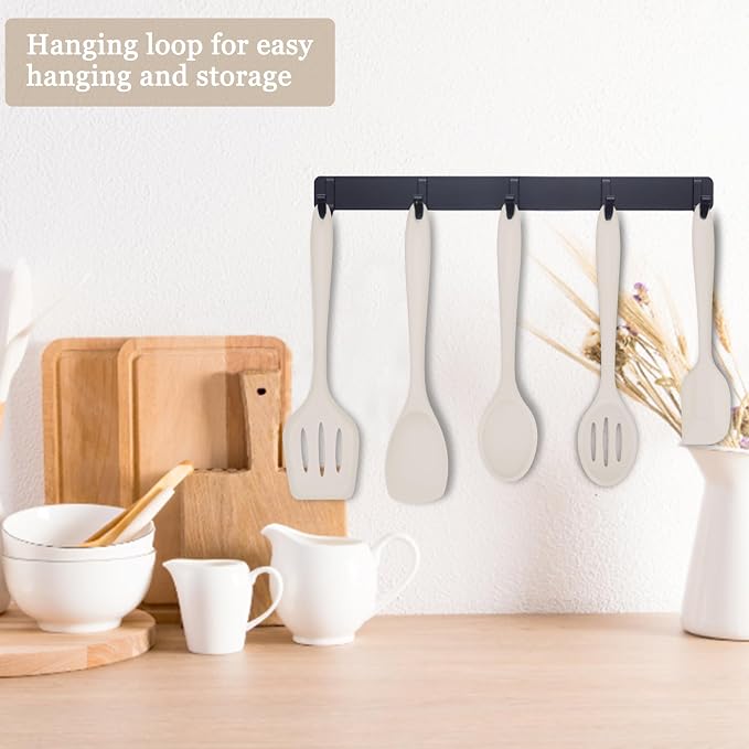 E-far 10 Pieces Silicone Cooking Utensils Set, Heat Resistant Kitchen Utensil - Image 6