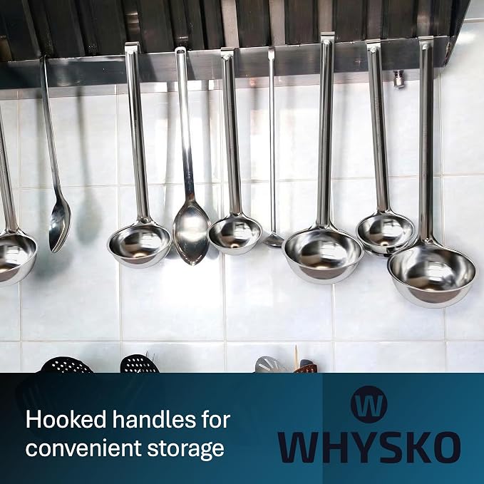 Whysko Soup Ladle Stainless Steel, 4 oz Metal Ladle Spoon, Rustproof Heat - Image 6