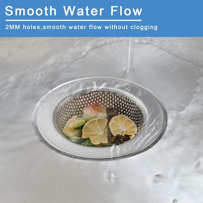Honmein 3 Pcs Sink Strainer for Most Kitchen Sink Drain Basket, Upgraded - Image 6