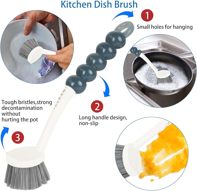 6 Pack Multipurpose Household Cleaning Set, Deep Cleaning Brush Set - Image 2