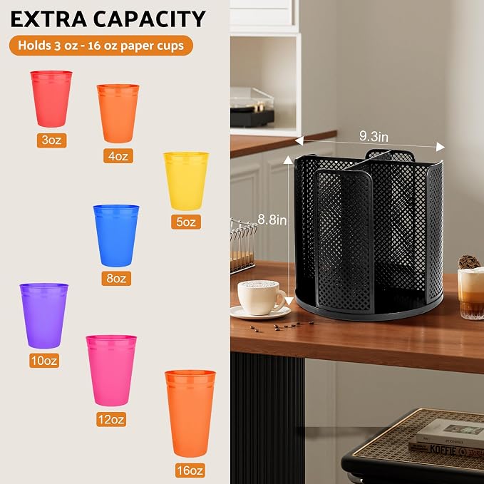 Rotating Paper Cup Dispenser, Cup Holder - Image 2