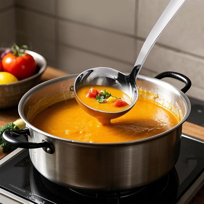 HIFIND Large Ladle Spoon 10.6 Inches Stainless Steel, Heavy Duty Mirror - Image 7