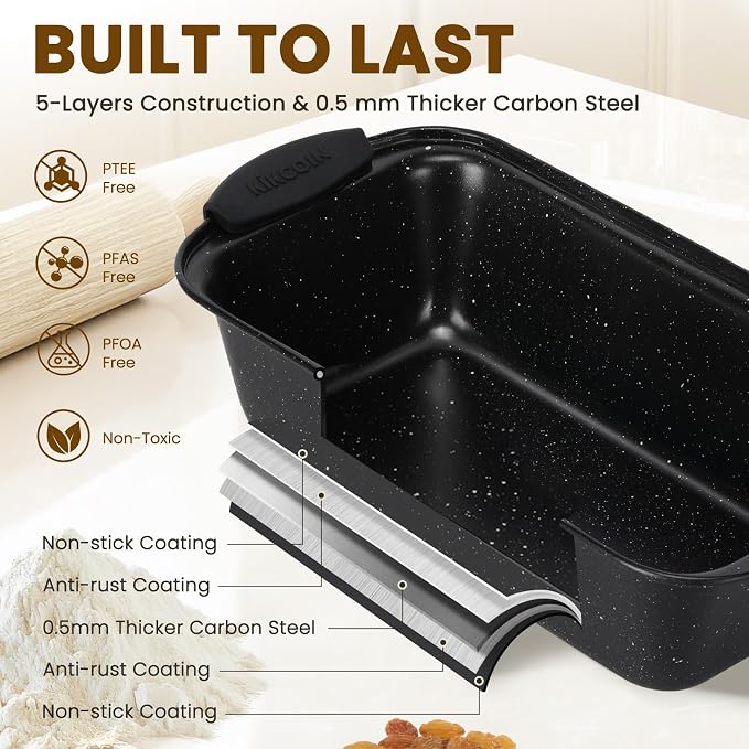 Kikcoin 22 PCS Nonstick Baking Pans Set, Stackable Bakeware Sets - Image 3