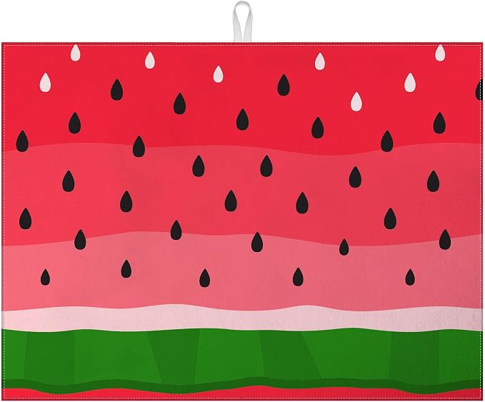 Watermelon Dish Drying Mat for Kitchen Counter Fruit Drying Pad Absorbent by MOUNTANLLY