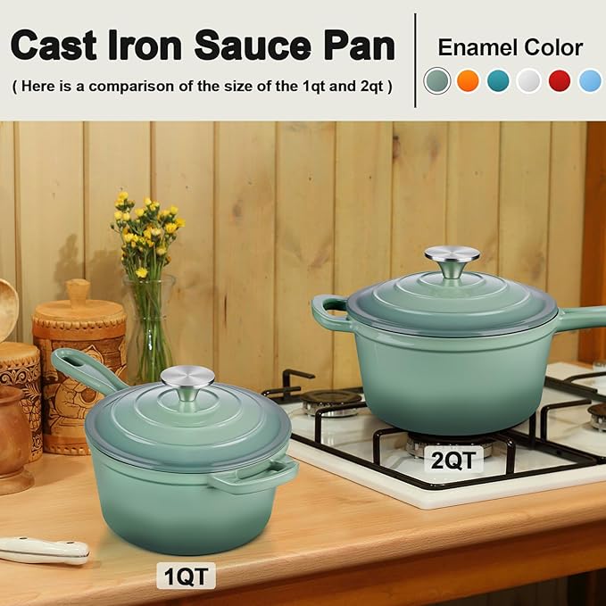 Enameled Cast Iron Sauce Pan - Image 6
