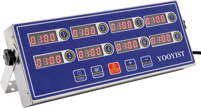 Professional Commercial 8 Channel Multiple Kitchen Timers Digital Calculagraph - Image 2