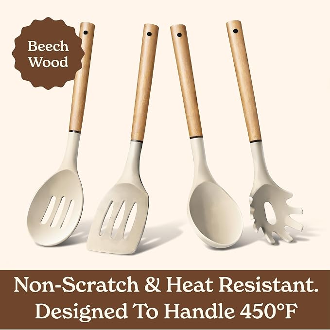 Country Kitchen Non Stick Silicone Utensil Set - Image 5