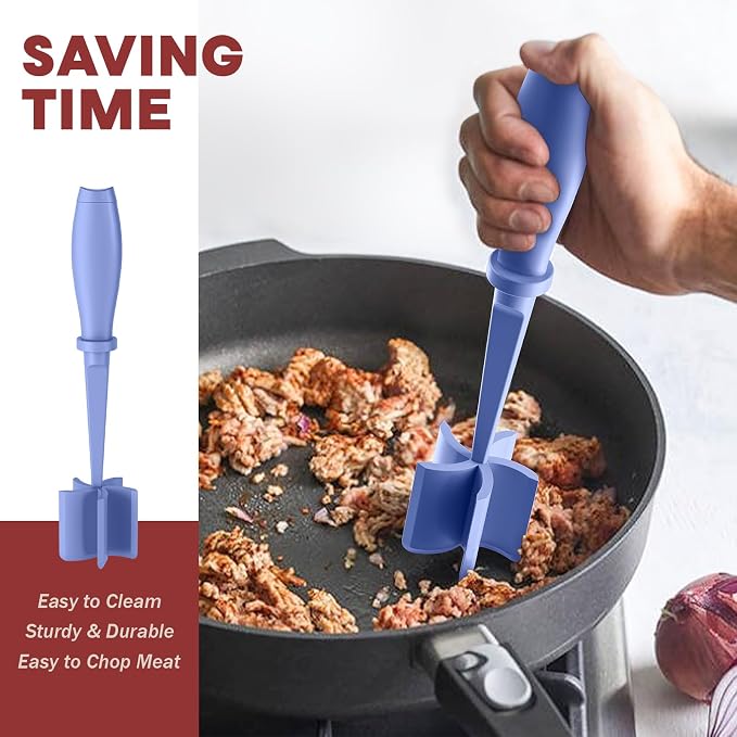 2Pcs Meat Chopper, Hamburger Grinder, Premium Heat Resistant Smasher - Image 4