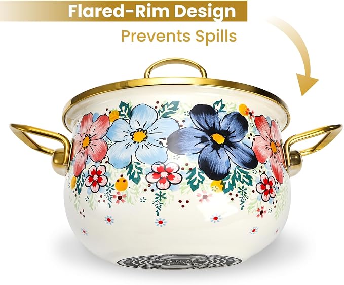SOUJOY 3 Quart Enamel Cooking Pot - Image 3