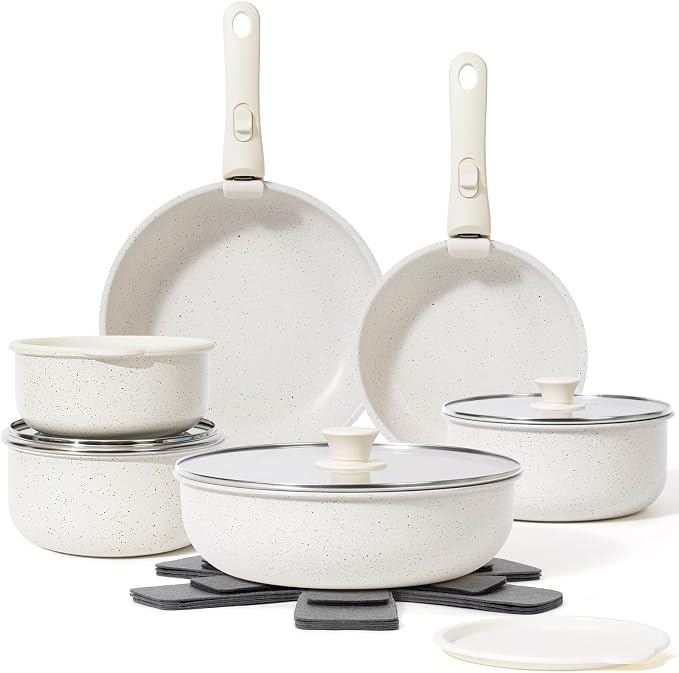 SODAY 18 Pcs Pots and Pans Set Non Stick, Cookware Sets by SODAY