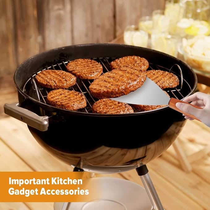 Small Flat Metal Spatula Scraper Set, Griddle Grill Scrapers - Image 2