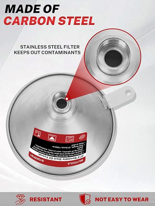 BILITOOLS 26.2" Steel Flexible Oil Funnel - Image 4