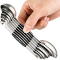 Magnetic Measuring Spoons Set of 7 Stainless Steel Dual Sided Teaspoon by YellRin