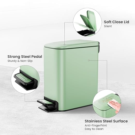 Cesun Small Bathroom Trash Can - Image 3