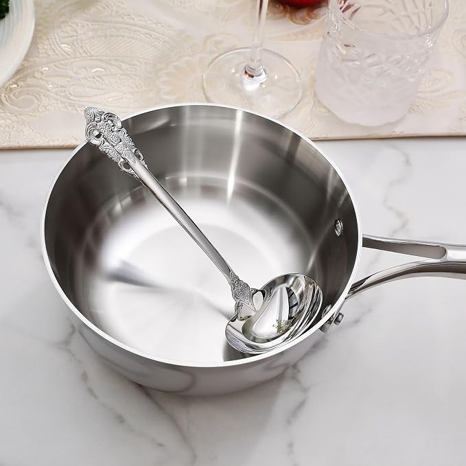 KEAWELL Premium 7.5 inch Luxury Gravy Ladle, 18/10 Stainless Steel, Small Gravy - Image 9