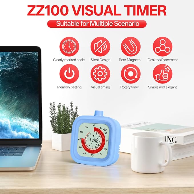 Digital Visual Timer 12hours Countdown countup Kitchen Timer Student Timer Gym - Image 2