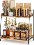 ANBOXIT Countertop Coffee Station Organizer, 2 Tier Wooden Shelf by ANBOXIT