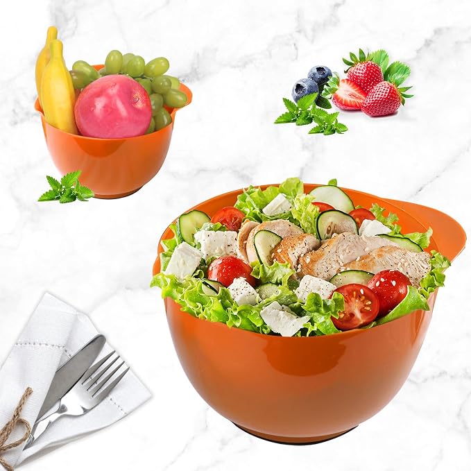 BoxedHome Nesting Plastic Mixing Bowl Set, 4 Piece Mixing Bowl Set - Image 7