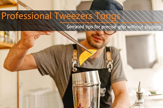 JETKONG 6 Pcs Cooking Tweezer Tongs, Professional Chef Tweezers - Image 7