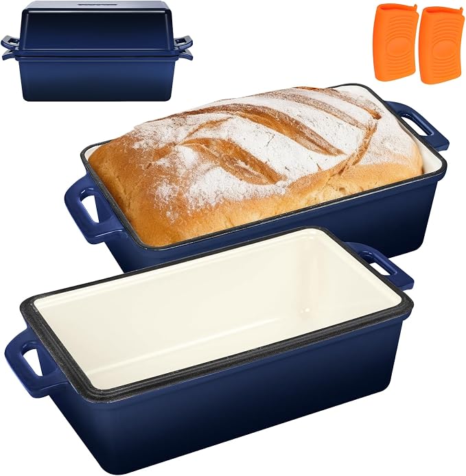 Wildone 2 in 1 Enameled Cast Iron Bread Pan by Wildone