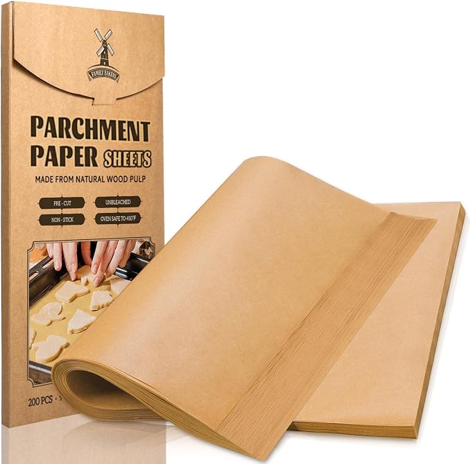 Hiware 200 PCS Parchment Paper Baking Sheets 9x13 IN, Precut Non-Stick - Image 8