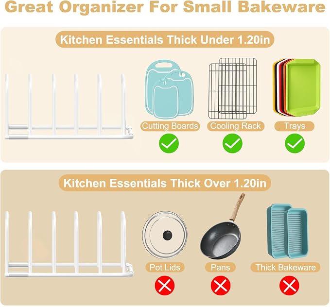 Fikoksol Cutting Board Organizer and Baking Sheet Rack, Tray Dividers - Image 4