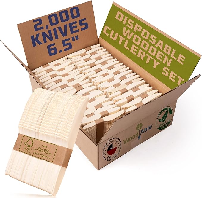 Disposable Wooden Cutlery Set by WoodAble
