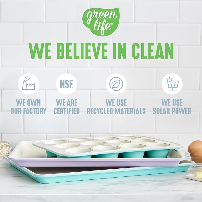 GreenLife Bakeware 18” x 13” Half Cookie Sheet Baking Pan, Non-Toxic PFAS-Free - Image 6