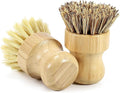 DEBETOOL 2-Pack Bamboo Dish Brush – Natural Dish Scrub Brush by DEBETOOL