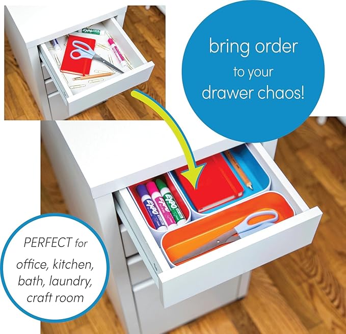 Three by Three Seattle 5 Piece Metal Organizer Tray Set - Image 2