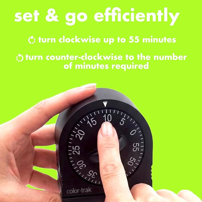 60 Minute Wind Up Timer Visual Mechanical Timer, from 0 to 60 Minutes, - Image 3