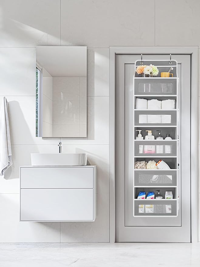 JARLINK Over The Door Organizer Storage, 5 Shelf Hanging Door Organizer - Image 2