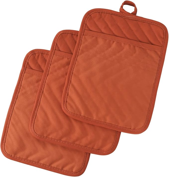 Anyi Pot Holders and Oven Mitts 7" X 9" Heat Resistant Cotton Pocket Pot Holder by Unknown