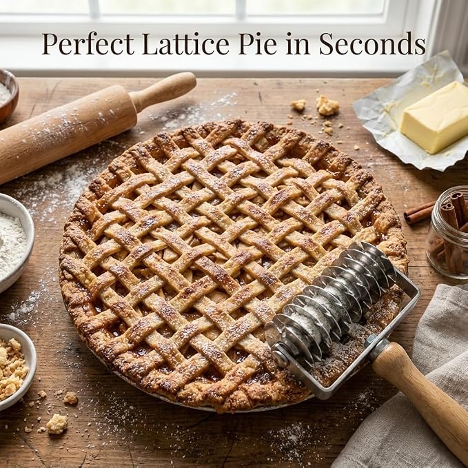 Lattice Pastry Cutter, Professional Lattice Roller - Image 5