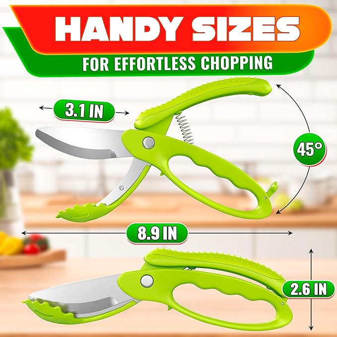 Salad Scissors for Chopped Salad – Multiblade Food Scissor Chopper - Image 2