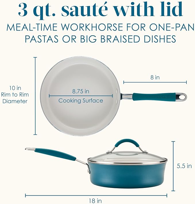 Rachael Ray Cucina Ceramic Nonstick Saute Pan - Image 2