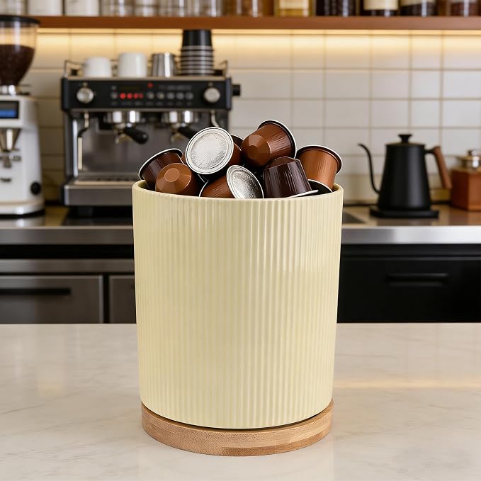 QUELIEN Utensil Holder, 360° Rotating Ceramic Kitchen Utensil Holder - Image 7