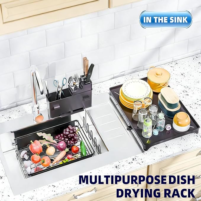 Simple Trending Dish Drying Rack, Space-Saving Large Dish Rack - Image 5