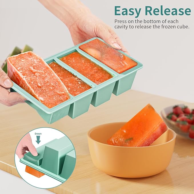 Silicone Freezer Tray for Sauce Cube: GGOW Silicone Freezing Tray for Soup - Image 2