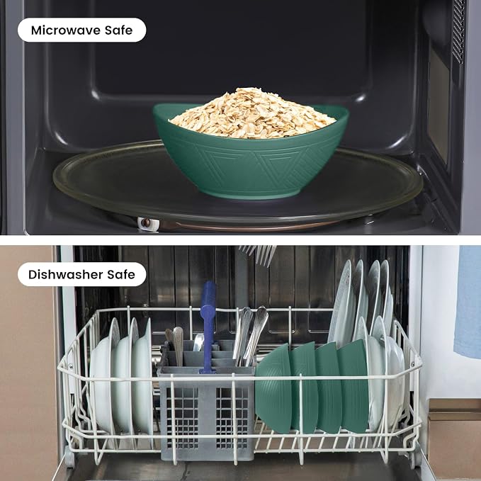 Wheat Straw Bowls, Unbreakable Snack Bowl 4 PCS - 10 OZ - Image 6