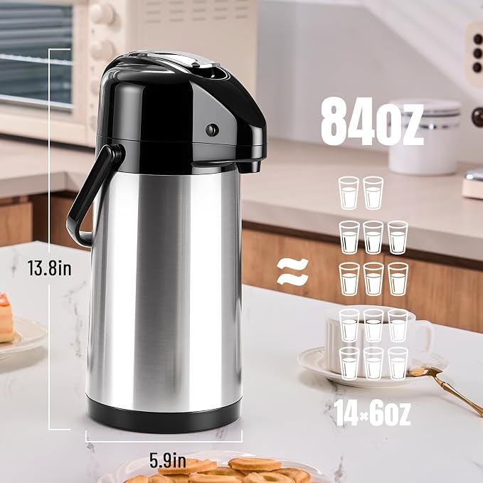 PARACITY Upgraded Airpot Coffee Carafe - Image 2