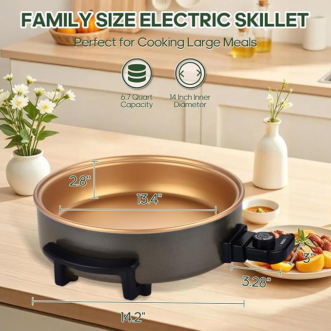 14" Large Electric Skillet - Image 3