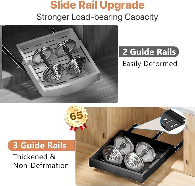 1 Pack Pull out Cabinet Organizer, Width Depth, - Image 5