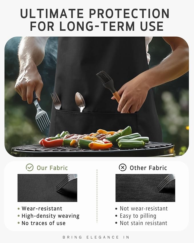 Syntus Chef Apron for Men Women Kitchen Cooking Apron - Image 6
