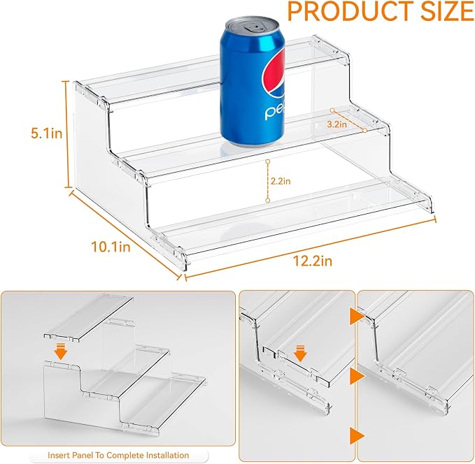 Yieach 2 Pack Tiered Spice Rack Organizer - Image 3