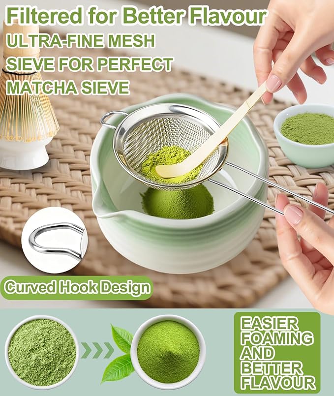 JBER Matcha Whisk Set, Ceramic Matcha Kit Includes Bowl - Image 3