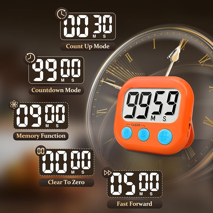 24 Pack Digital Kitchen Timer Small Classroom Timers - Image 7