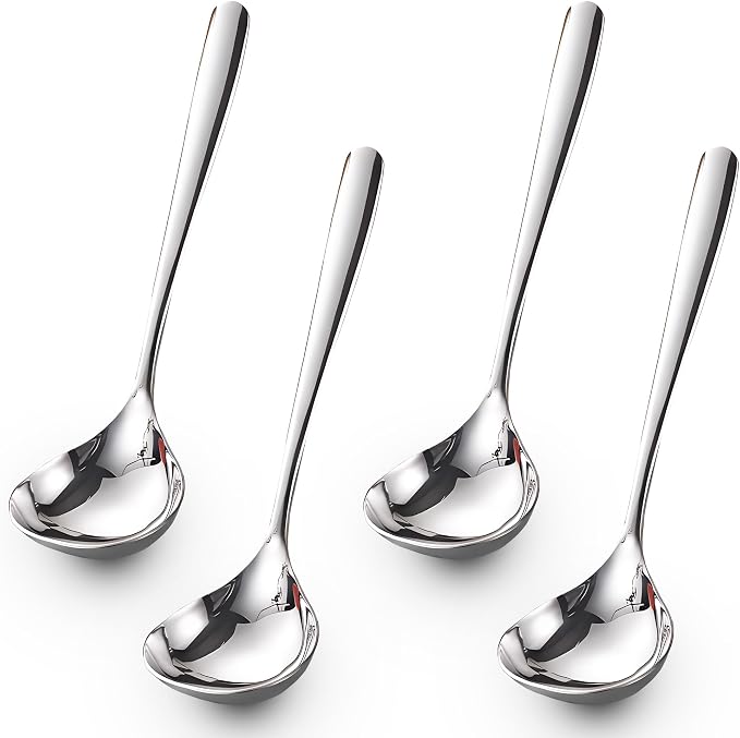 Comicfs 4 Pack Small Ladle Sauce Ladle SUS 304 Stainless Steel Small Serving by Comicfs