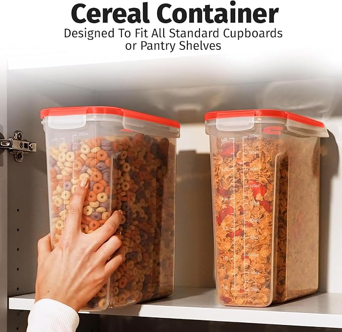 Shazo 2 Pack EXTRA Large Airtight Food Storage Cereal Containers - Image 4